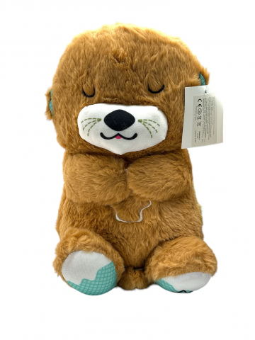 Jucarii de plus - Plus Vidra care imita respiratia, are Vibratii, Muzica linistitoare, Lumina placuta, Functie de Imbunatatire a Somnului