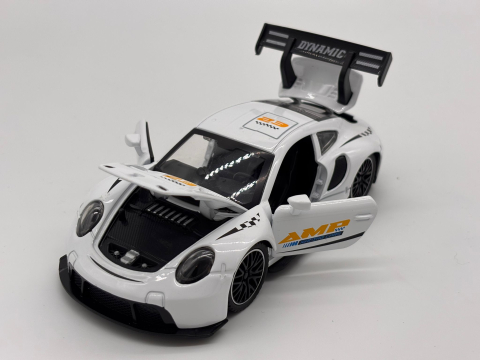 Automachetă Porsche 911, 15 cm, Funcție Pull-Back, Uși, Capotă și Portbagaj Deschizătoare, Lumină și Sunet [3]