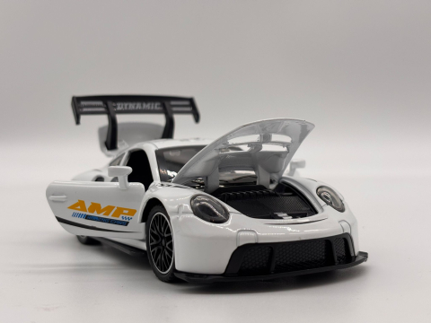 Automachetă Porsche 911, 15 cm, Funcție Pull-Back, Uși, Capotă și Portbagaj Deschizătoare, Lumină și Sunet [10]