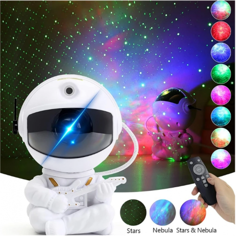 Proiector Astronaut Star cu Chitara, cu Cap Rotativ 360 Grade si Telecomanda 12.5 x 8.5 cm [2]