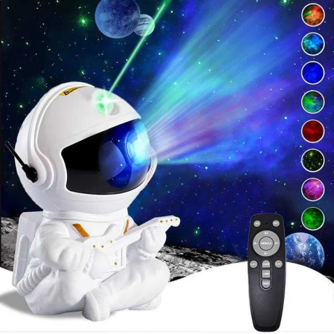 Proiector Astronaut Star cu Chitara, cu Cap Rotativ 360 Grade si Telecomanda 12.5 x 8.5 cm [10]