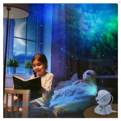 Proiector Astronaut Star cu Chitara, cu Cap Rotativ 360 Grade si Telecomanda 12.5 x 8.5 cm [11]