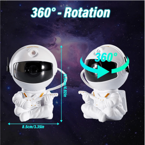 Proiector Astronaut Star cu Chitara, cu Cap Rotativ 360 Grade si Telecomanda 12.5 x 8.5 cm [4]