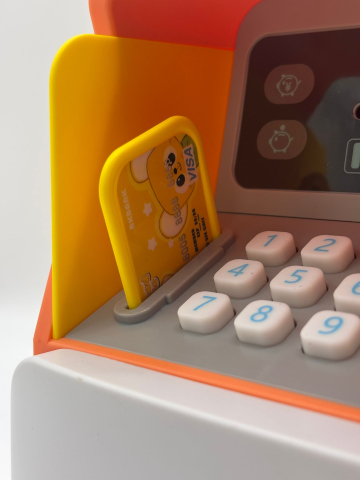 Pusculiță Electronică Tip Bancomat ATM cu Citire Card și Simulare Recunoaștere Facială, Schimbare Parolă, Slot pentru Bancnote – 25 x 17 x 12 cm [7]