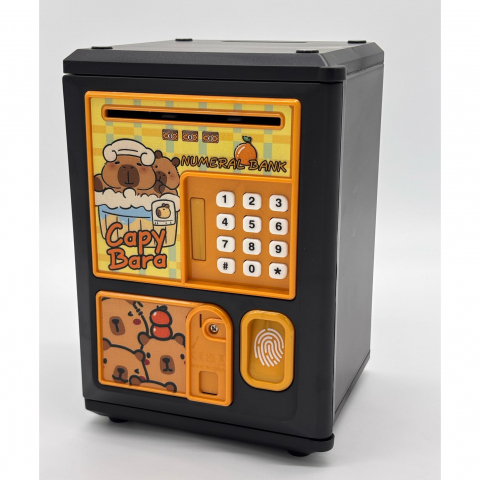 Pusculiță interactivă Capybara, dimensiune 14x20, 5x14cm, design simpatic, sistem de securitate cu cod [0]