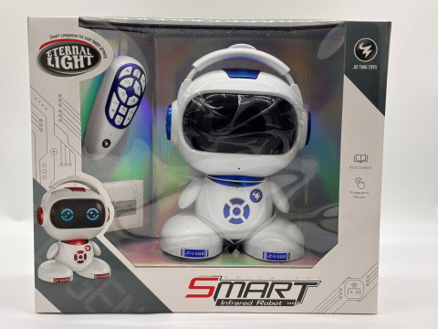 Robot Inteligent Interactiv cu Telecomandă cu Ecran LED Expresiv, 2.4GHz, Programare, Muzică, Lumină, Funcție Amprentă, Rotire 360°, 26x20 cm [10]