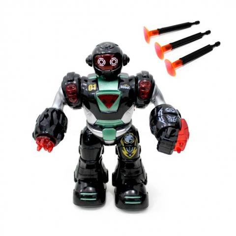 Jucarii interactive copii - Robot Black Panther X-MEN cu Functii Sonore si Luminoase