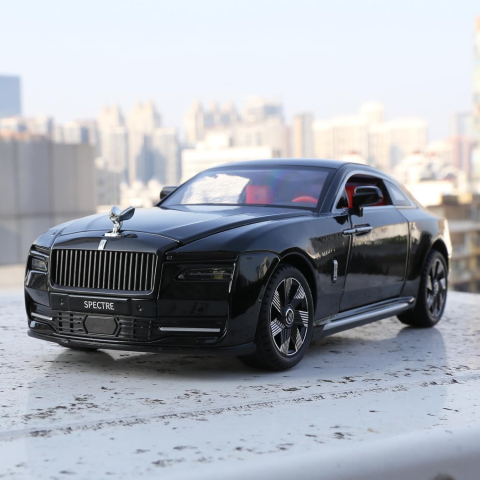 Automachetă Rolls Royce Spectre, 20 cm, Uși, Capotă și Portbagaj Deschizătoare, Emblemă Mobilă, Lumină și Sunet [2]