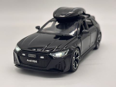 Automachetă Audi RS6 din Metal, 15 cm, Funcție Pull-Back, Uși, Capotă și Portbagaj Deschizătoare, Lumină și Sunet [12]
