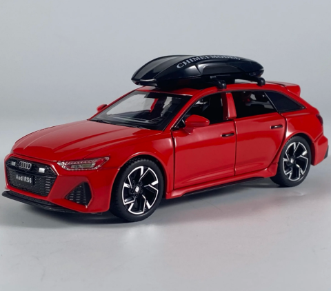 Toate Produsele - Automachetă Audi RS6 din Metal, 15 cm, Funcție Pull-Back, Uși, Capotă și Portbagaj Deschizătoare, Lumină și Sunet