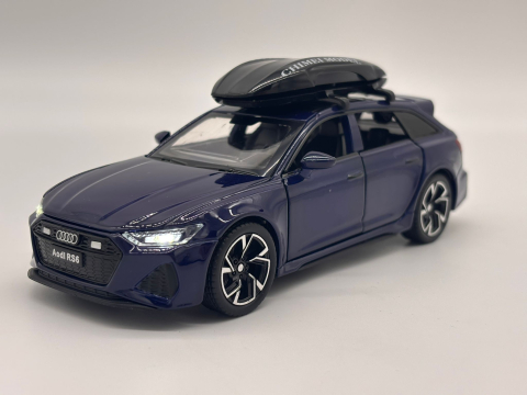 Automachetă Audi RS6 din Metal, 15 cm, Funcție Pull-Back, Uși, Capotă și Portbagaj Deschizătoare, Lumină și Sunet [5]