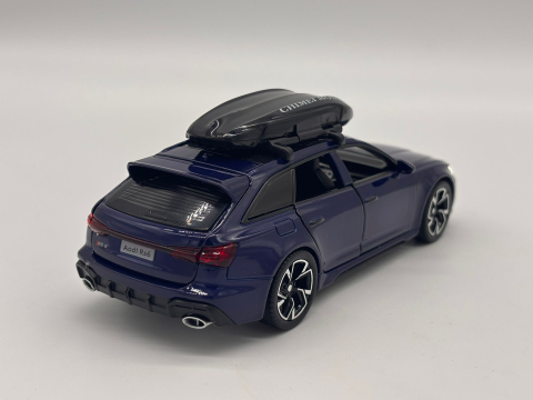 Automachetă Audi RS6 din Metal, 15 cm, Funcție Pull-Back, Uși, Capotă și Portbagaj Deschizătoare, Lumină și Sunet [8]