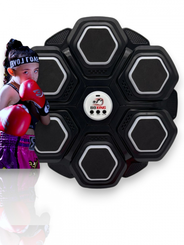Sac de Box interactiv, Set cu 2 Manusi de Box, Montare pe Perete. Muzica, 3 Niveluri de Viteza [1]