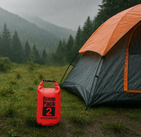Sac Etanș Ocean Pack 2L  – 100% Impermeabil, Protecție Contra Apelor, Nisipului și Prafului [2]