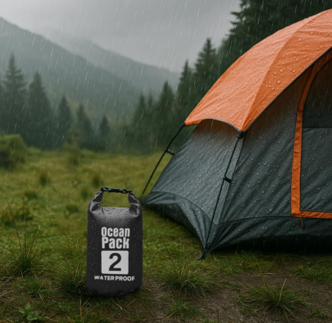 Sac Etanș Ocean Pack 2L  – 100% Impermeabil, Protecție Contra Apelor, Nisipului și Prafului [2]