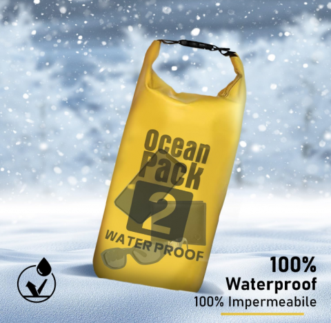 Sac Etanș Ocean Pack 2L  – 100% Impermeabil, Protecție Contra Apelor, Nisipului și Prafului [7]