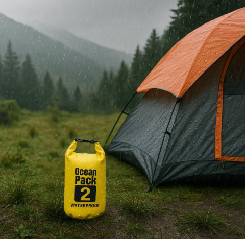 Sac Etanș Ocean Pack 2L  – 100% Impermeabil, Protecție Contra Apelor, Nisipului și Prafului [2]