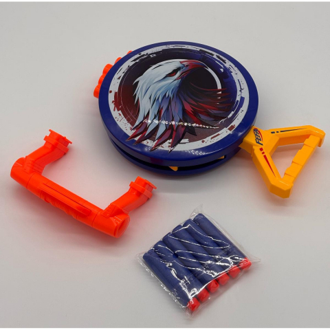 Scut Lansator de Proiectile pentru Copii, 6 Gloante din Spuma [5]