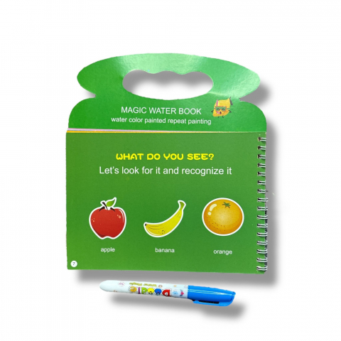 Set 2 Carti Magice de Colorat cu Stilou cu Apa, Reutilizabile – Animale si Vehicule, 21 cm [3]