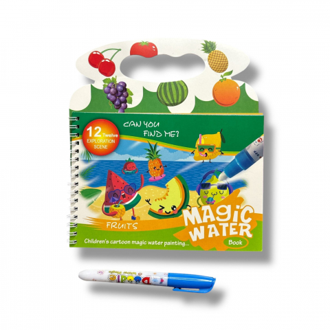 Set 2 Carti Magice de Colorat cu Stilou cu Apa, Reutilizabile – Animale si Vehicule, 21 cm [13]