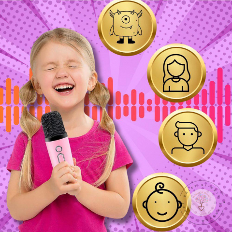 Set 2 Microfoane Karaoke cu Boxa Portabila, Culori LED, Wireless, Bluetooth, Efecte Vocale, Mp3 [13]