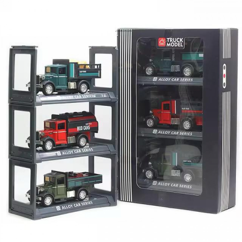 Set 3 Machete Camion, Metal, cu Sunet si Lumini 1:32 [1]