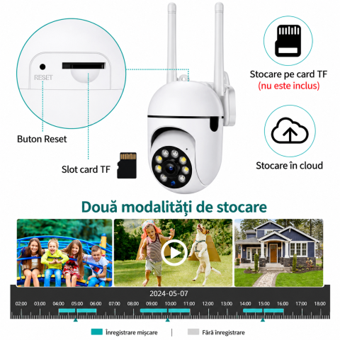 Set 3x Camere de Supraveghere WiFi 4MP, Rotire 360°, Zoom 10X, Viziune Nocturnă, Audio Bidirecțional, V380 Pro [6]