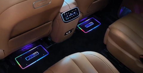 Set 4 Presuri Auto cu Iluminare RGB, Control prin Aplicație BLEDIM2, Model Auto, 28x16 cm, Universal, USB/Priză Auto, Kit Instalare Inclus [4]