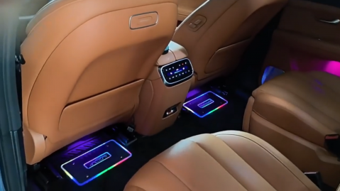 Set 4 Presuri Auto cu Iluminare RGB, Control prin Aplicație BLEDIM2, Model Auto, 28x16 cm, Universal, USB/Priză Auto, Kit Instalare Inclus [8]