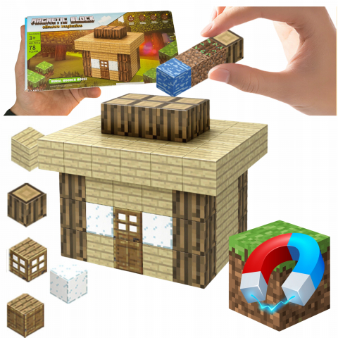 Seturi Magnetice de Construit - Set Cuburi Magnetice – 78 Piese, Dimensiune Cutie 22x11 cm, Cub 2x2 cm