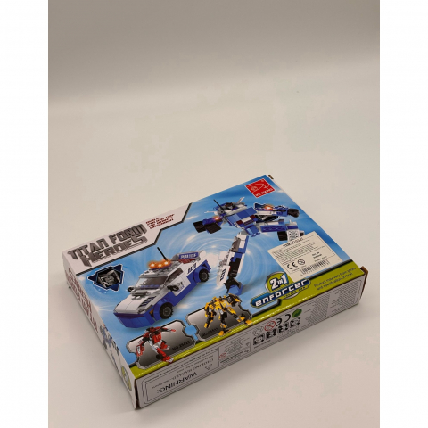 Set de constructie 2 in 1 – Masina de Politie si Robot Transformabil, 180 de piese [4]