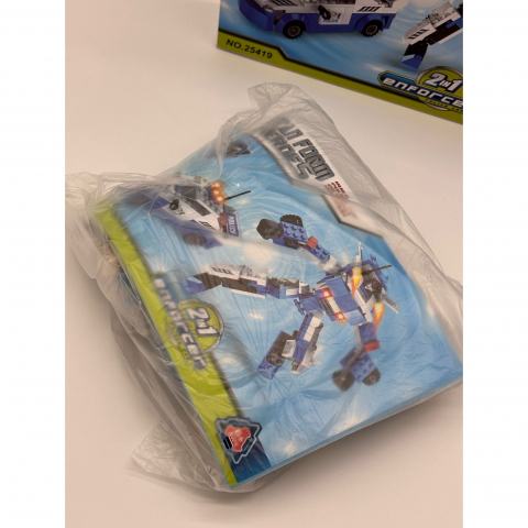 Set de constructie 2 in 1 – Masina de Politie si Robot Transformabil, 180 de piese [2]