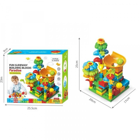 Set de Constructie 91 Piese – Joc STEM Interactiv, Blocuri Educationale, Stickere - Multicolor [3]