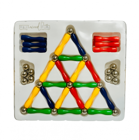 Set de constructie, Magnet, 50 Piese, Magnetspiel [2]