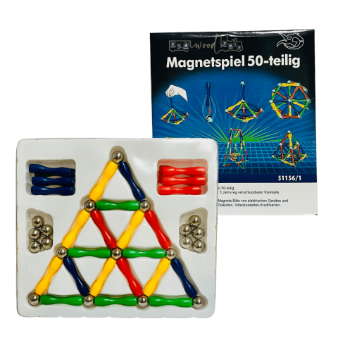 Set de constructie, Magnet, 50 Piese, Magnetspiel [3]