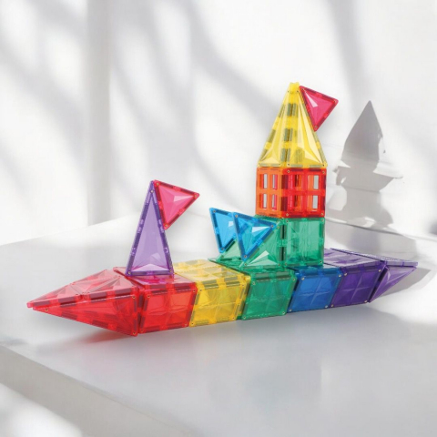 Set de Constructie Magnetic 3D, 102 Piese, Diferite Forme si Abtibilduri [21]