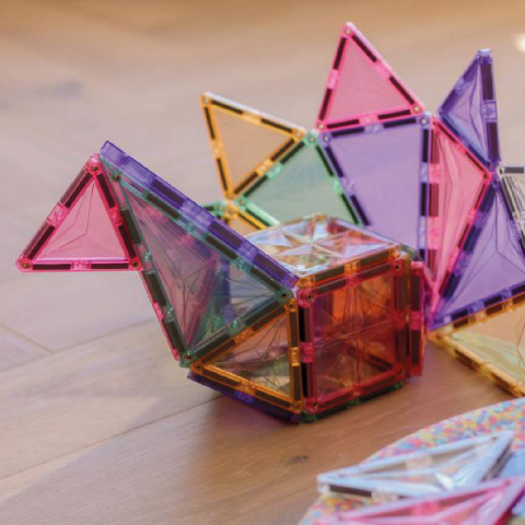 Set de Constructie Magnetic 3D, 102 Piese, Diferite Forme si Abtibilduri [12]