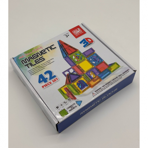 Set de Constructie Magnetic – 42 Piese, Diferite Forme, cu Modele de Asamblare Incluse [2]