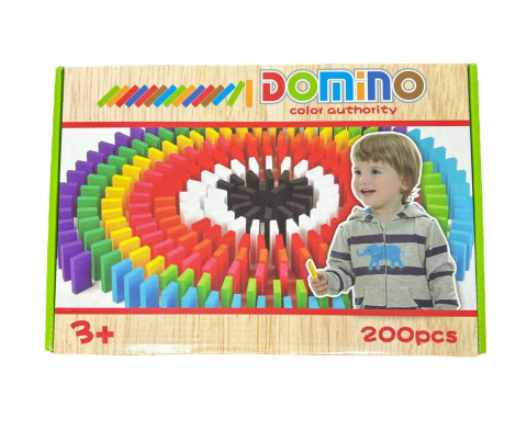 Set Domino din Lemn, 200 de Piese, Multicolor [1]
