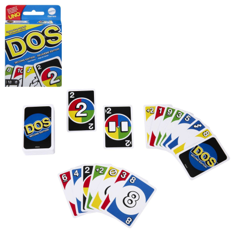 Set Joc de Societate UNO, UNO Flip, DOS +  x2 Seturi de Carti de Joc Tip Poker [3]