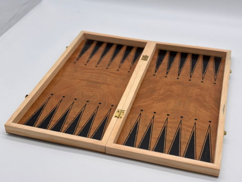 Set Șah și Table 2 în 1 din Lemn Finisat, cu Piese Incluse, Diferite Dimensiuni (30 / 35 / 40 / 45 cm) [7]