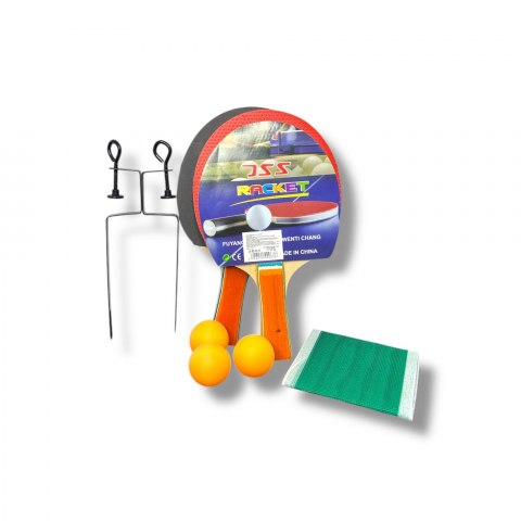 Set Tenis de Masa Portabil cu Fileu Extensibil de Ping-Pong, 2 Palete si 3 Mingi- Pentru 2 Jucatori [4]