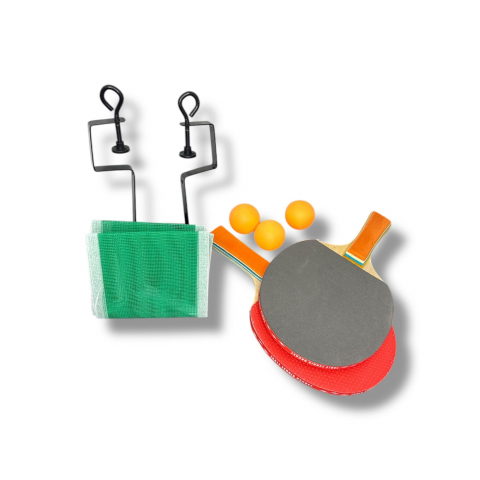 Set Tenis de Masa Portabil cu Fileu Extensibil de Ping-Pong, 2 Palete si 3 Mingi- Pentru 2 Jucatori [3]