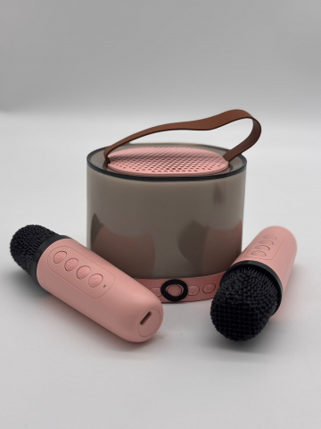 Sistem Karaoke Portabil cu 2 Microfoane Wireless, Boxă Bluetooth cu Lumini Ambientale, Compatibil TF/AUX [10]