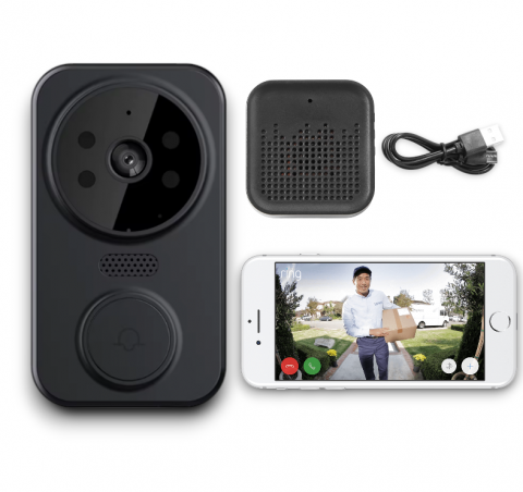 Toate Produsele - Sonerie Video Inteligentă WiFi cu Cameră HD, Viziune Nocturnă, Audio Bidirecțional, Notificări pe Telefon, Compatibil Android/iOS prin Aplicația ULOOKA