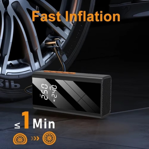 Compresor Auto 4 in 1, Starter Auto, Lanterna, Baterie Externa, 1200A, 8000mAh, 150 PSI, 12V, Display Digital, Type-C, Clesti Inteligenti [2]