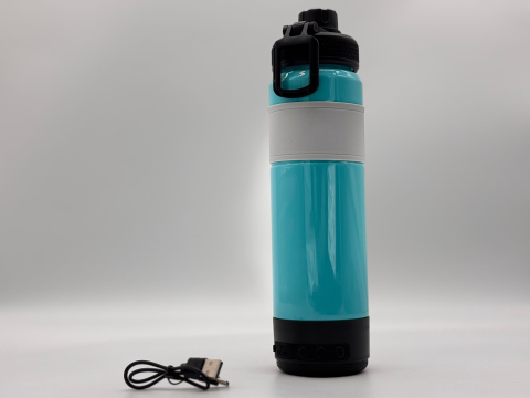 Boxă Portabilă Wireless Sticlă de Apă Utilizabila, 700ml, 28cm, Lumini LED RGB, Bluetooth, TF Card, Control Volum, Cablu Inclus [4]