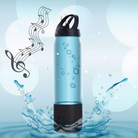 Boxe Portabile - Boxă Portabilă Wireless Sticlă de Apă Utilizabila, 700ml, 28cm, Lumini LED RGB, Bluetooth, TF Card, Control Volum, Cablu Inclus