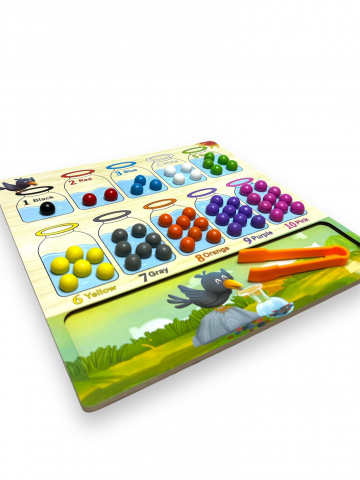 Toate Produsele - Tabla Educativa, Invatare Numere si Culori, Multicolor, cu Cleste, din Lemn