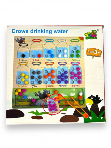 Tabla Educativa, Invatare Numere si Culori, Multicolor, cu Cleste, din Lemn [2]